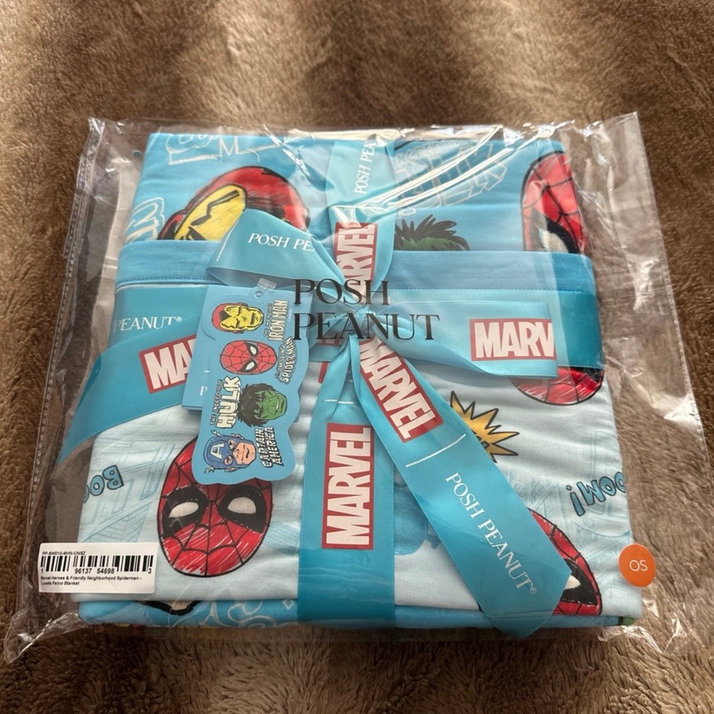 Posh Peanut Marvel Spider-Man and Avengers Luxette Patoo Blanket